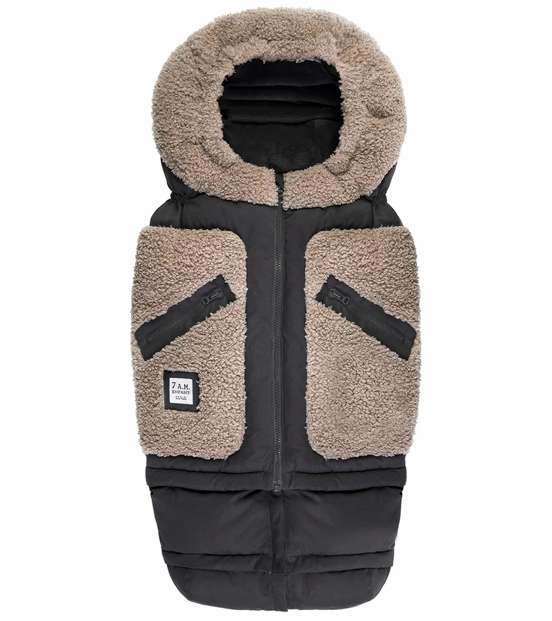 7 A.M. Enfant Blanket 212 Evolution Footmuff - Oatmeal Teddy 3 7 A.M. Enfant Blanket 212 Evolution Footmuff - Oatmeal Teddy