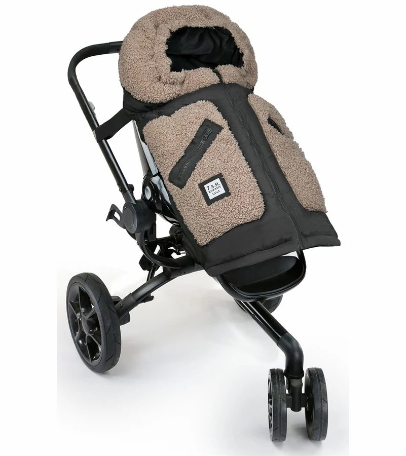 7 A.M. Enfant Blanket 212 Evolution Footmuff - Oatmeal Teddy 4 7 A.M. Enfant Blanket 212 Evolution Footmuff - Oatmeal Teddy - Image 2