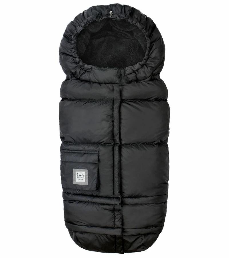 7 A.M. Enfant Blanket 212 Evolution Plush Footmuff - Black Plush 3 7 A.M. Enfant Blanket 212 Evolution Plush Footmuff - Black Plush