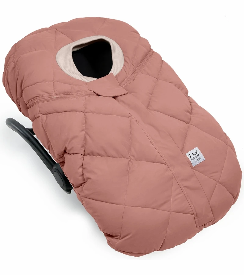 7 A.M. Enfant Cocoon Car Seat Cover - Benji - Rose Dawn Quilted 4 7 A.M. Enfant Cocoon Car Seat Cover - Benji - Rose Dawn Quilted - Image 2