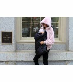 7 A.M. Enfant K-Poncho Baby Carrier Cover - Black Plush -Graco Store 7 a m enfant k poncho baby carrier cover black plush 165