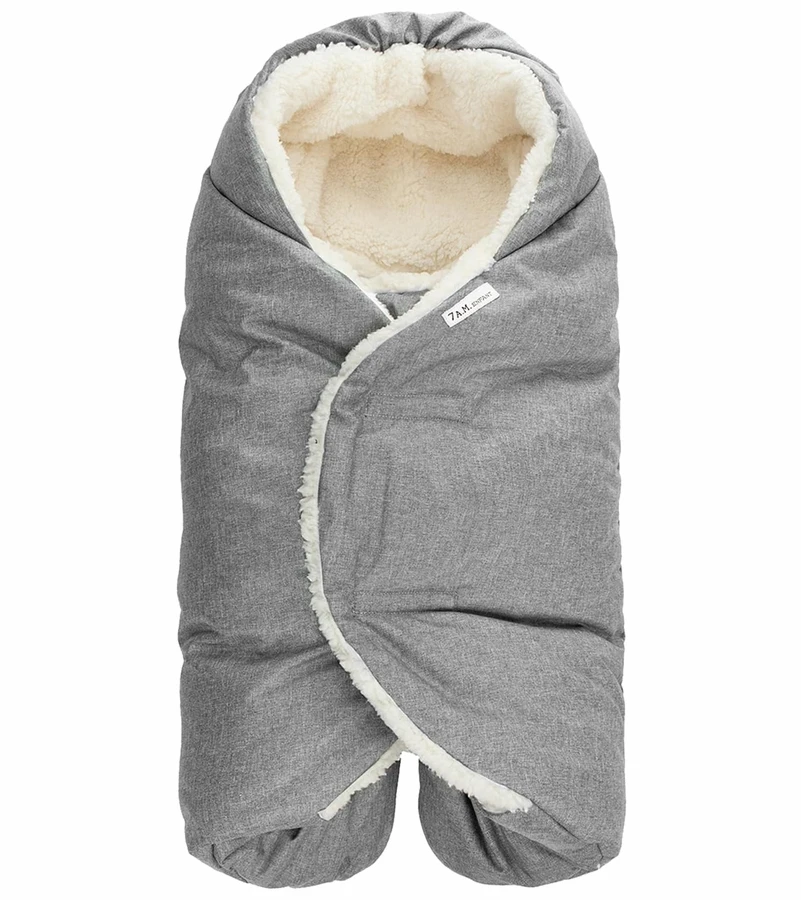 7 A.M. Enfant Nido Cloud Heavyweight Infant Wrap - Core - Heather Grey (0-6m) 3 7 A.M. Enfant Nido Cloud Heavyweight Infant Wrap - Core - Heather Grey (0-6m)