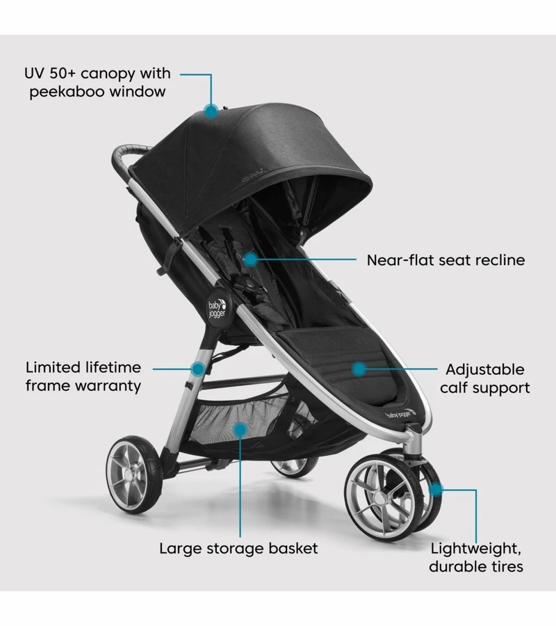 Baby Jogger City Mini 2 Travel System - Opulent Black 4 Baby Jogger City Mini 2 Travel System - Opulent Black - Image 2