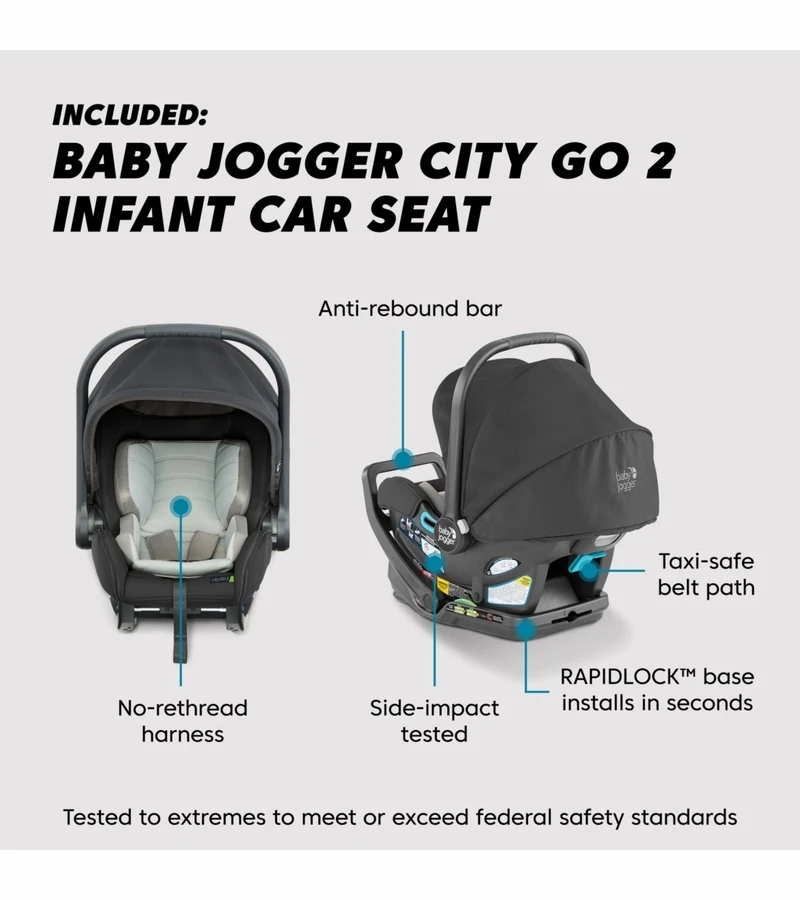Baby Jogger City Mini 2 Travel System - Opulent Black 5 Baby Jogger City Mini 2 Travel System - Opulent Black - Image 3