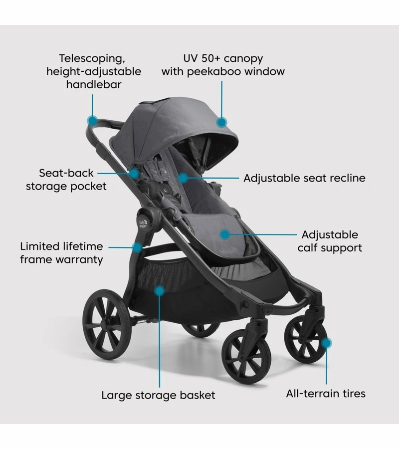 Baby Jogger City Select 2 + City GO Travel System - Radiant Slate 5 Baby Jogger City Select 2 + City GO Travel System - Radiant Slate - Image 3