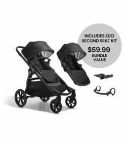 Baby Jogger City Select 2 Double Stroller Bundle - Eco Collection - Lunar Black
