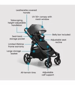 Baby Jogger City Select 2 Double Stroller, Sibling Essentials Package - Harbor Grey -Graco Store baby jogger city select 2 double stroller sibling essentials package harbor grey 127