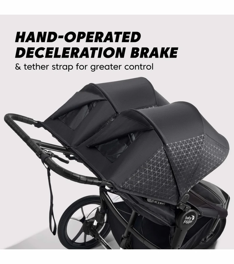 Baby Jogger Summit X3 Double Jogging Stroller - Midnight Black 7 Baby Jogger Summit X3 Double Jogging Stroller - Midnight Black - Image 5