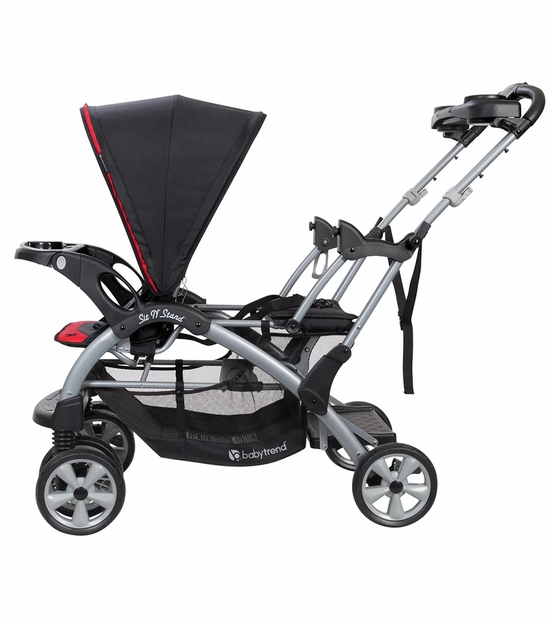 Baby Trend Sit N' Stand Double Stroller - Optic Red 7 Baby Trend Sit N' Stand Double Stroller - Optic Red - Image 5