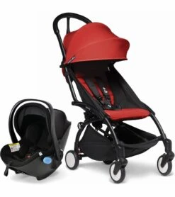 Babyzen YOYO2 6+ & Clek Liingo Travel System - Black / Red