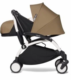 Babyzen YOYO2 Ultra Compact 0+ Stroller - White / Toffee -Graco Store babyzen yoyo2 ultra compact 0 stroller white toffee 46