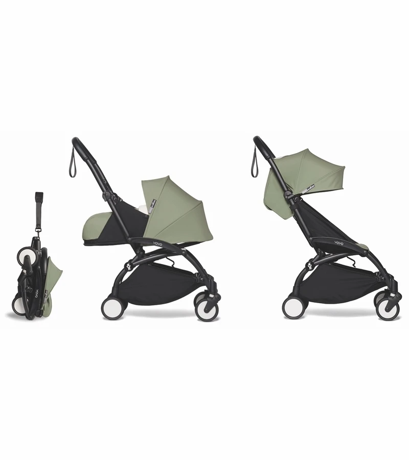 Babyzen YOYO2 Ultra Compact Complete 0+/6+ Stroller - Black / Olive 3 Babyzen YOYO2 Ultra Compact Complete 0+/6+ Stroller - Black / Olive