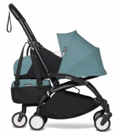 Babyzen YOYO2 Ultra Compact Complete 0+/6+ Stroller & Rolling Bag Bundle - Black/Aqua -Graco Store babyzen yoyo2 ultra compact complete 0 6 stroller rolling bag bundle black aqua 135