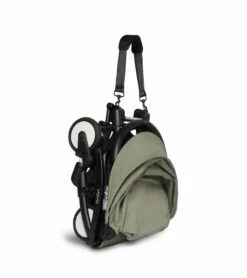 Babyzen YOYO2 Ultra Compact Complete 0+/6+ Stroller & Rolling Bag Bundle - White / Olive -Graco Store babyzen yoyo2 ultra compact complete 0 6 stroller rolling bag bundle black olive 115