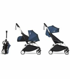 Babyzen YOYO2 Ultra Compact Complete 0+/6+ Stroller - White / Air France Blue