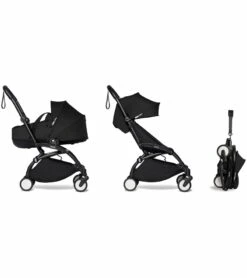 Babyzen YOYO2 Ultra Compact Complete 6+ Stroller With Bassinet - Black/Black