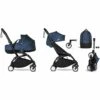 Babyzen YOYO2 Ultra Compact Complete 6+ Stroller With Bassinet & Rolling Bag Bundle - Black/Air France Blue -Graco Store babyzen yoyo2 ultra compact complete 6 stroller with bassinet rolling bag bundle black air france blue 79