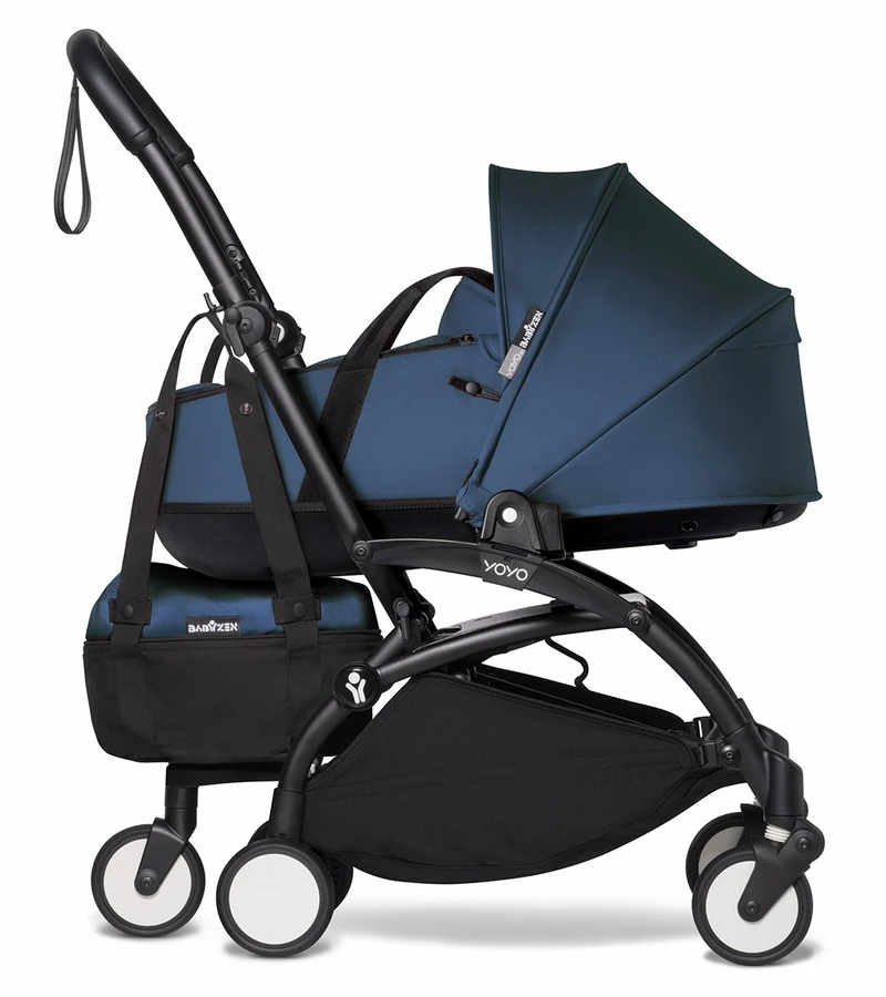 Babyzen YOYO2 Ultra Compact Complete 6+ Stroller With Bassinet & Rolling Bag Bundle - Black/Air France Blue 6 Babyzen YOYO2 Ultra Compact Complete 6+ Stroller With Bassinet & Rolling Bag Bundle - Black/Air France Blue - Image 4
