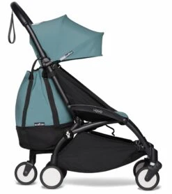 Babyzen YOYO2 Ultra Compact Complete 0+/6+ Stroller & Rolling Bag Bundle - Black/Aqua -Graco Store babyzen yoyo2 ultra compact complete 6 stroller with bassinet rolling bag bundle black aqua 82