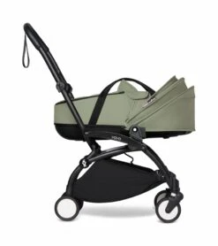 Babyzen YOYO2 Ultra Compact Complete 6+ Stroller With Bassinet & Rolling Bag Bundle - White / Olive -Graco Store babyzen yoyo2 ultra compact complete 6 stroller with bassinet rolling bag bundle black olive 111