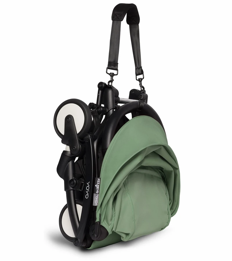 Babyzen YOYO2 Ultra Compact Complete 6+ Stroller With Bassinet & Rolling Bag Bundle - Black/Peppermint 9 Babyzen YOYO2 Ultra Compact Complete 6+ Stroller With Bassinet & Rolling Bag Bundle - Black/Peppermint - Image 7