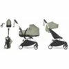 Babyzen YOYO2 Ultra Compact Complete 6+ Stroller With Bassinet & Rolling Bag Bundle - White / Olive -Graco Store babyzen yoyo2 ultra compact complete 6 stroller with bassinet rolling bag bundle white olive 125