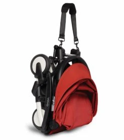 Babyzen YOYO2 Ultra Compact Complete 6+ Stroller & Rolling Bag Bundle - White/Red -Graco Store babyzen yoyo2 ultra compact complete 6 stroller with bassinet rolling bag bundle white red 82