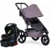 BOB Alterrain Jogging Stroller + Britax B-Safe Ultra Gen1 Infant Car Seat Travel System Bundle - Melange Lilac/StayClean Gray