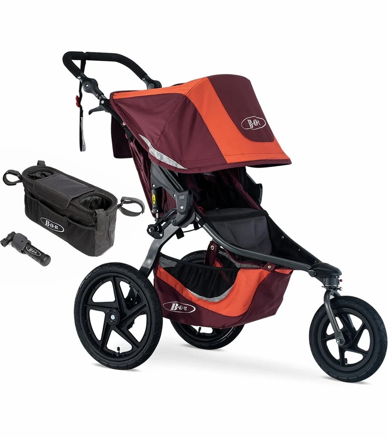 BOB Revolution Flex 3.0 Single Jogging Stroller Bundle - Sedona Orange 3 BOB Revolution Flex 3.0 Single Jogging Stroller Bundle - Sedona Orange