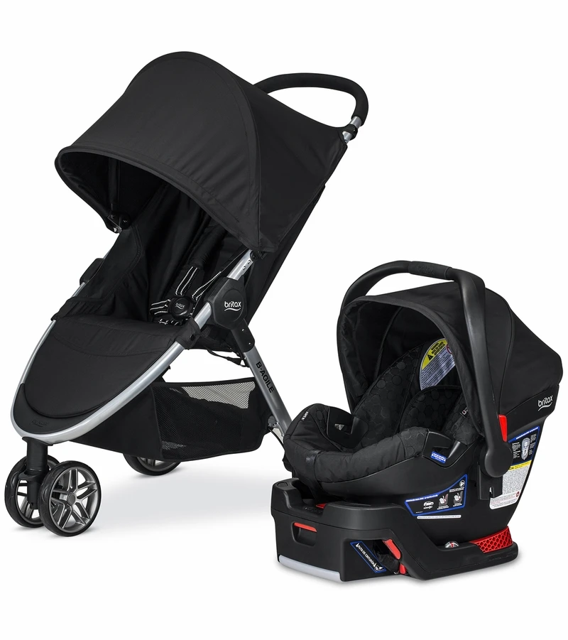 Britax B-Agile 3 & B-Safe 35 Travel System - Black 3 Britax B-Agile 3 & B-Safe 35 Travel System - Black