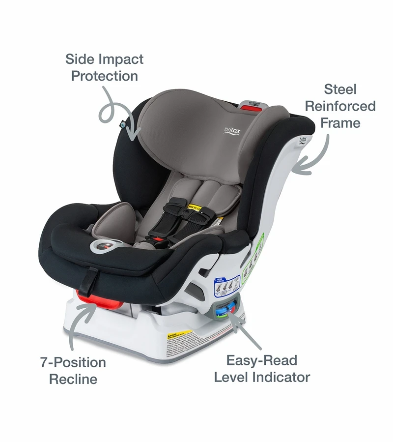 Britax Boulevard ClickTight Convertible Car Seat - Gray Contour (SafeWash) 7 Britax Boulevard ClickTight Convertible Car Seat - Gray Contour (SafeWash) - Image 5