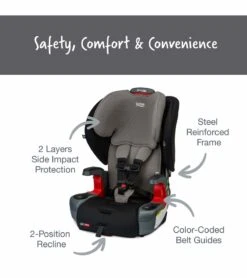 Britax Grow With You ClickTight Harness Booster Car Seat - Grey Contour -Graco Store britax grow with you clicktight harness booster car seat grey contour 138