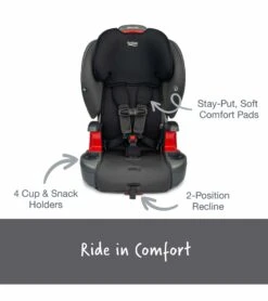 Britax Grow With You Clicktight Harness Booster Car Seat - Mod Black SafeWash -Graco Store britax grow with you clicktight harness booster car seat mod black safewash 11