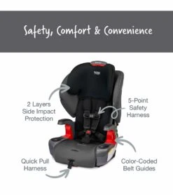 Britax Grow With You Clicktight Harness Booster Car Seat - Mod Black SafeWash -Graco Store britax grow with you clicktight harness booster car seat mod black safewash 8