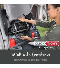 Britax Grow With You ClickTight Plus Harness Booster Car Seat - Black Ombre -Graco Store britax grow with you clicktight plus harness booster car seat black ombre 80