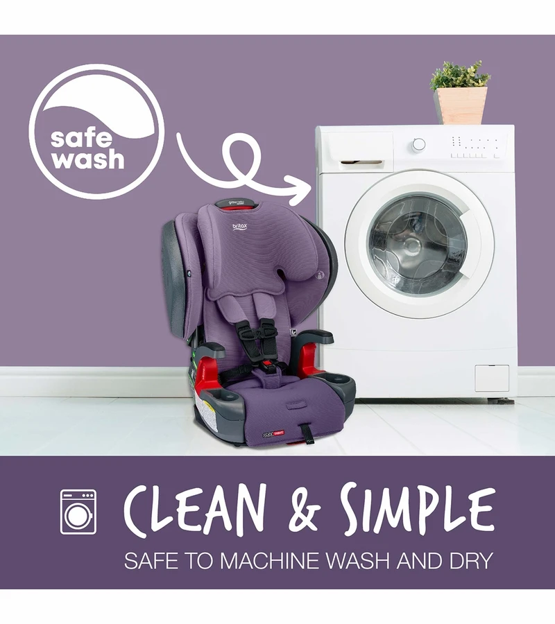 Britax Grow With You ClickTight Plus Harness Booster Car Seat - Purple Ombre 6 Britax Grow With You ClickTight Plus Harness Booster Car Seat - Purple Ombre - Image 4