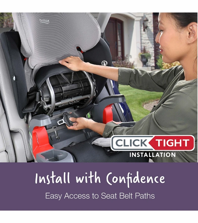 Britax Grow With You ClickTight Plus Harness Booster Car Seat - Purple Ombre 8 Britax Grow With You ClickTight Plus Harness Booster Car Seat - Purple Ombre - Image 6