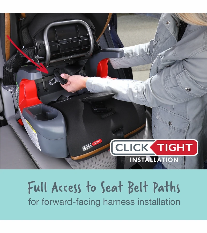 Britax Grow With You ClickTight Premium Harness Booster Car Seat - Ace Black (SafeWash + StayClean) 8 Britax Grow With You ClickTight Premium Harness Booster Car Seat - Ace Black (SafeWash + StayClean) - Image 6
