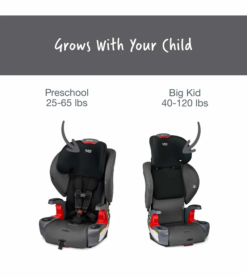 Britax Grow With You Harness Booster Car Seat - Mod Black SafeWash 4 Britax Grow With You Harness Booster Car Seat - Mod Black SafeWash - Image 2