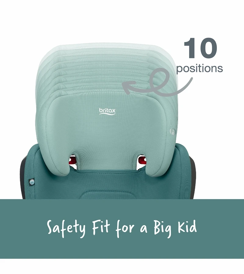 Britax Highpoint 2-Stage Belt Positioning Booster Car Seat - Green Ombre 6 Britax Highpoint 2-Stage Belt Positioning Booster Car Seat - Green Ombre - Image 4