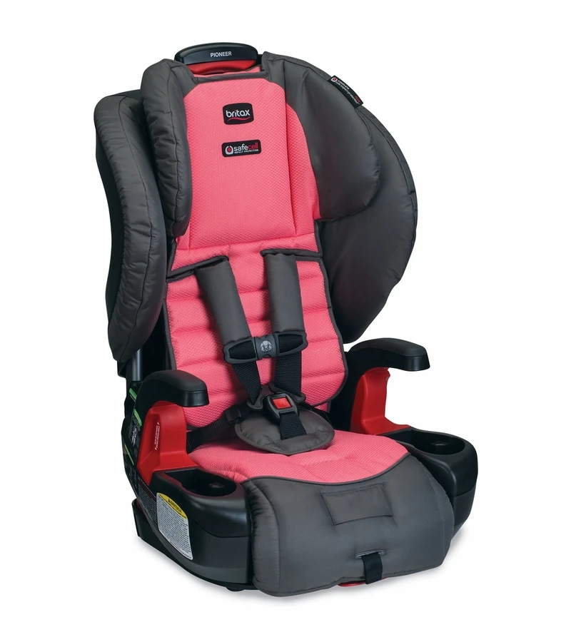 Britax Pioneer G1.1 Harness Booster Car Seat - Coral 3 Britax Pioneer G1.1 Harness Booster Car Seat - Coral