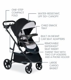 Britax Willow Brook S+ Travel System With Alpine Anti-Rebound Base - Glacier Onyx -Graco Store britax willow brook s travel system with alpine anti rebound base glacier onyx 9