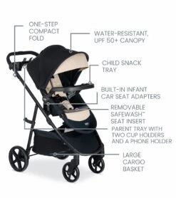 Britax Willow Brook S+ Travel System With Alpine Anti-Rebound Base - Sand Onyx 11 Britax Willow Brook S+ Travel System With Alpine Anti-Rebound Base - Sand Onyx -Graco Store britax willow brook s travel system with alpine anti rebound base sand onyx 9