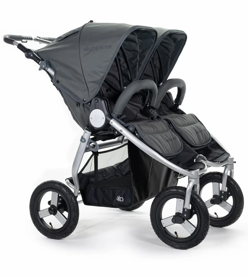 Bumbleride Indie Twin Side By Side Double Stroller - Dawn Grey 3 Bumbleride Indie Twin Side By Side Double Stroller - Dawn Grey