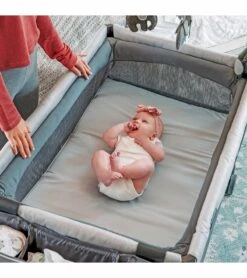 Chicco Lullaby Zip All-in-One Portable Playard - Driftwood -Graco Store chicco lullaby zip all in one portable playard driftwood 204