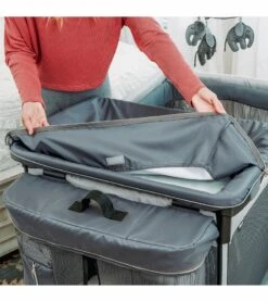 Chicco Lullaby Zip All-in-One Portable Playard - Driftwood -Graco Store chicco lullaby zip all in one portable playard driftwood 208