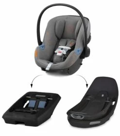 Cybex Aton G Swivel SensorSafe Infant Car Seat - Lava Grey -Graco Store cybex aton g swivel sensorsafe infant car seat lava grey 13