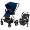 Cybex Balios S Lux Full Size Stroller + Aton 2 SensorSafe Travel System Bundle - Navy Blue / Lavastone Black -Graco Store cybex balios s lux full size stroller aton 2 sensorsafe travel system bundle navy blue lavastone black 59