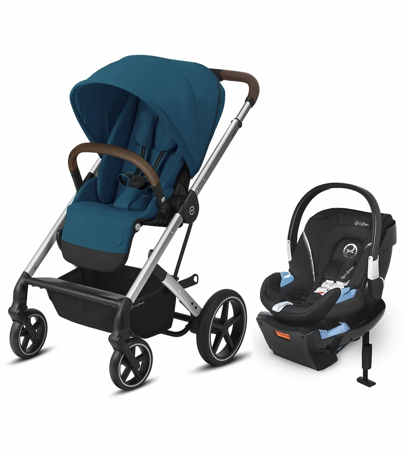 Cybex Balios S Lux Full Size Stroller + Aton 2 SensorSafe Travel System Bundle - River Blue / Lavastone Black 3 Cybex Balios S Lux Full Size Stroller + Aton 2 SensorSafe Travel System Bundle - River Blue / Lavastone Black
