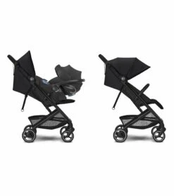 Cybex Beezy 2 Compact Stroller + Aton 2 SensorSafe Travel System Bundle - Beach Blue / Lavastone Black -Graco Store cybex beezy 2 compact stroller aton 2 sensorsafe travel system bundle beach blue lavastone black 134 1